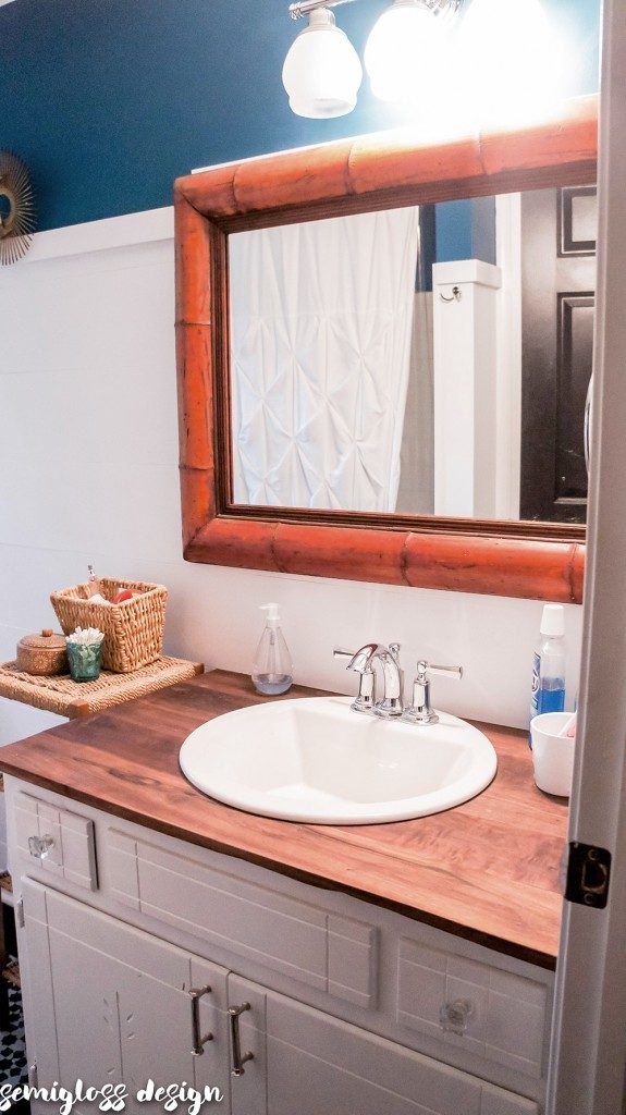 white shiplap in a bathroom 