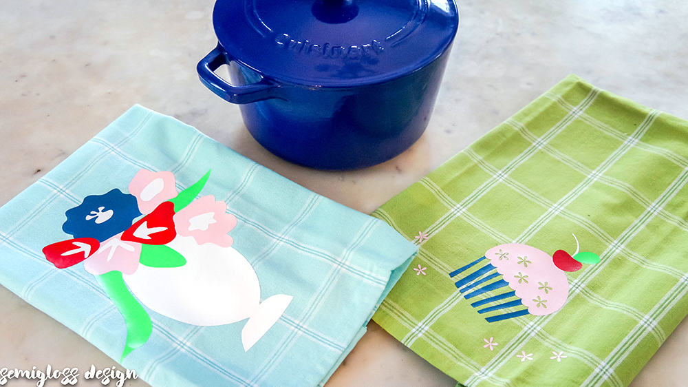 Make Your Own Decorative Tea Towels with Vinyl