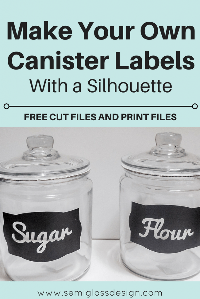 DIY Kitchen Canister Labels with a Silhouette (with free cut files)