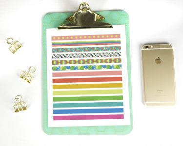 Free Printable Washi Tape for Summer Planners - Semigloss Design