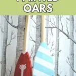 painted oars with tree wallpaper background