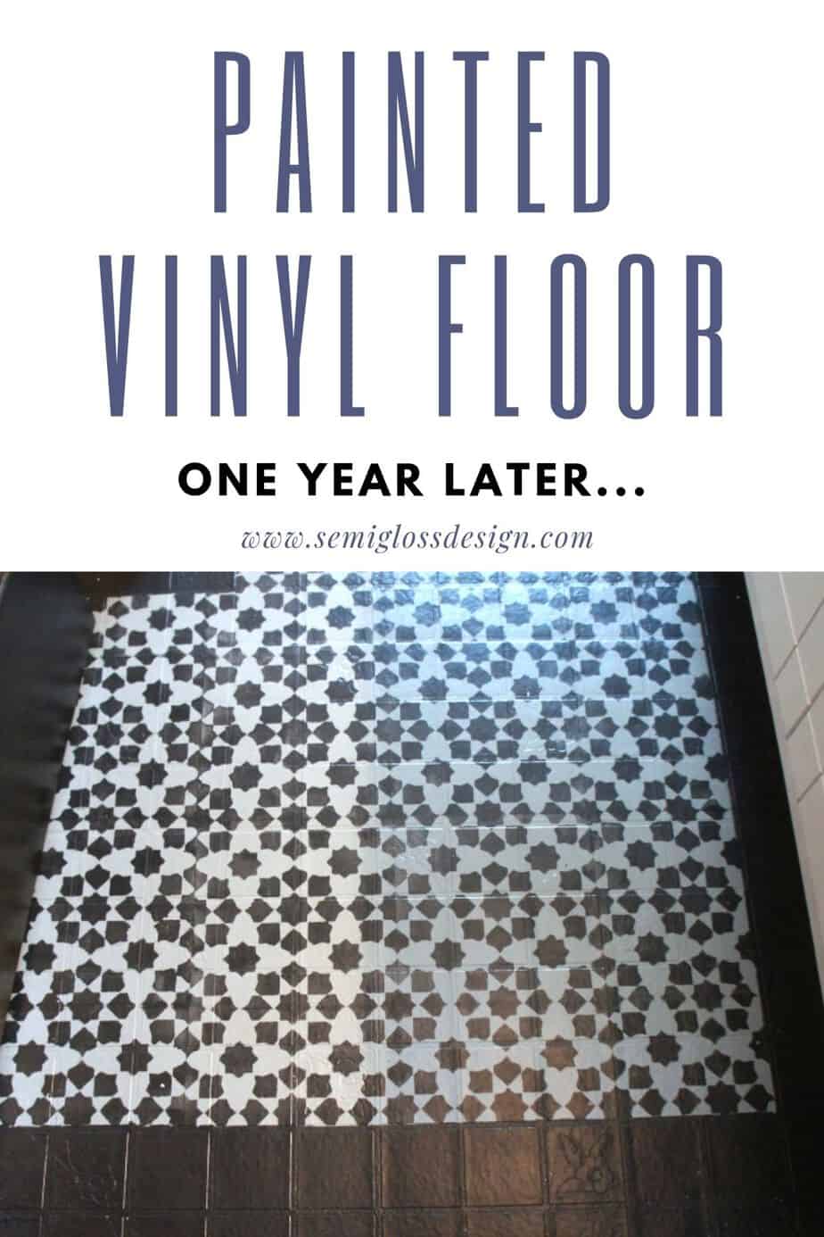 painted vinyl floor 1 year later