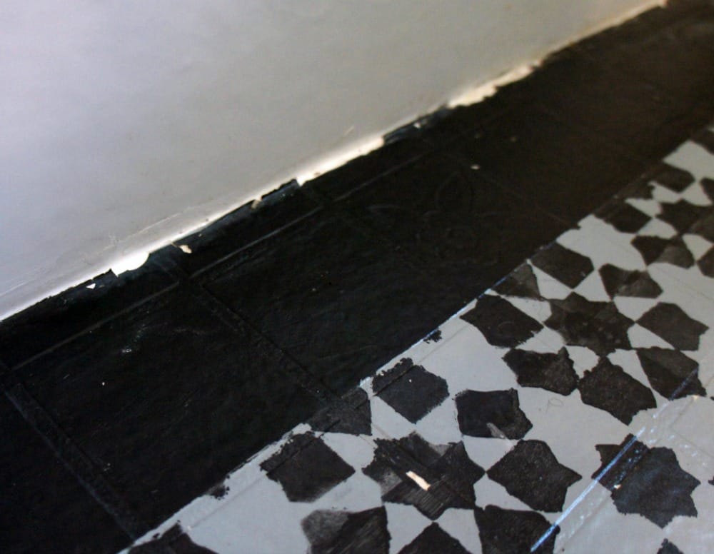 painted vinyl floor update