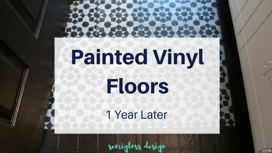 Painted Vinyl Floor – 1 Year Later!