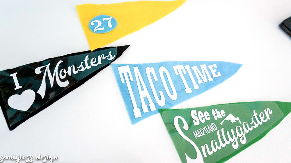 lay out your pennant designs on the felt