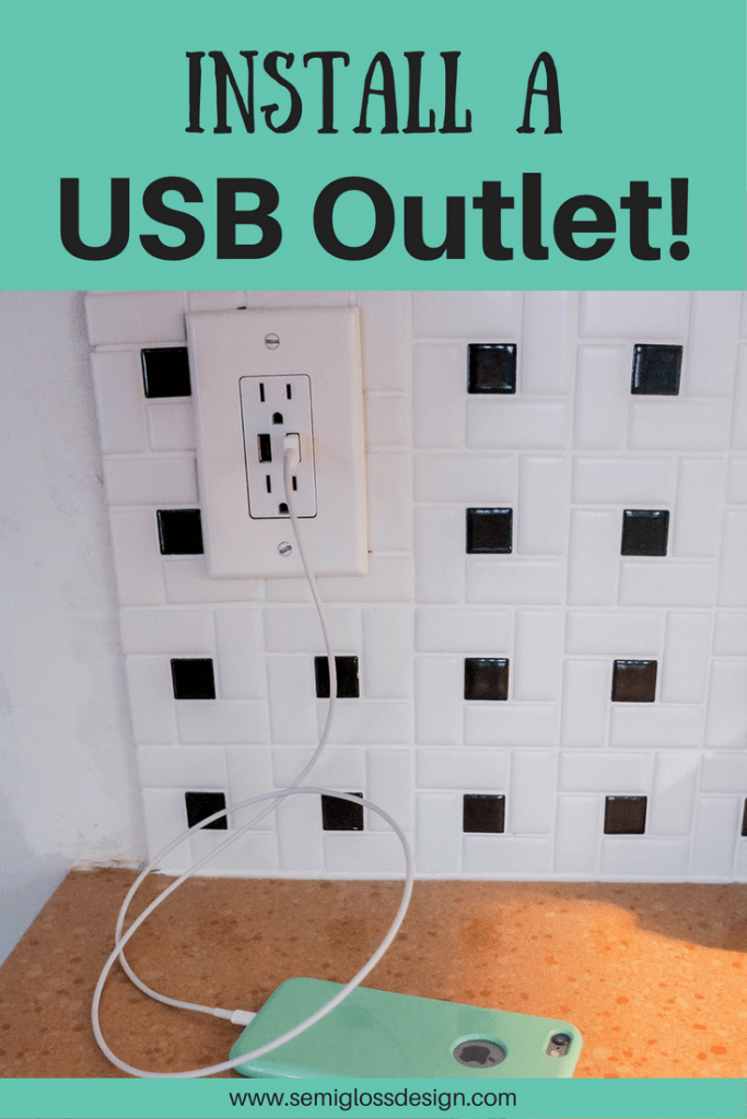 Install a USB outlet