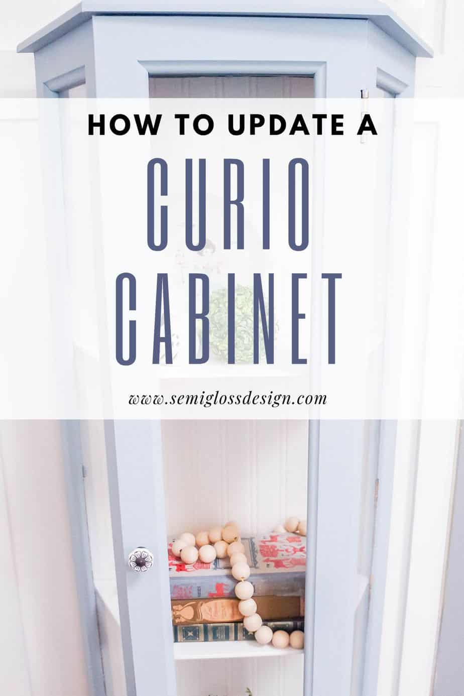 how to paint a curio cabinet