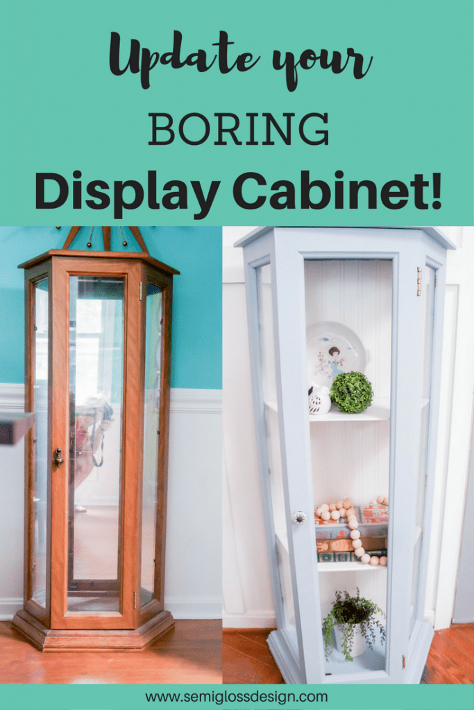 Chalk painted on sale curio cabinet