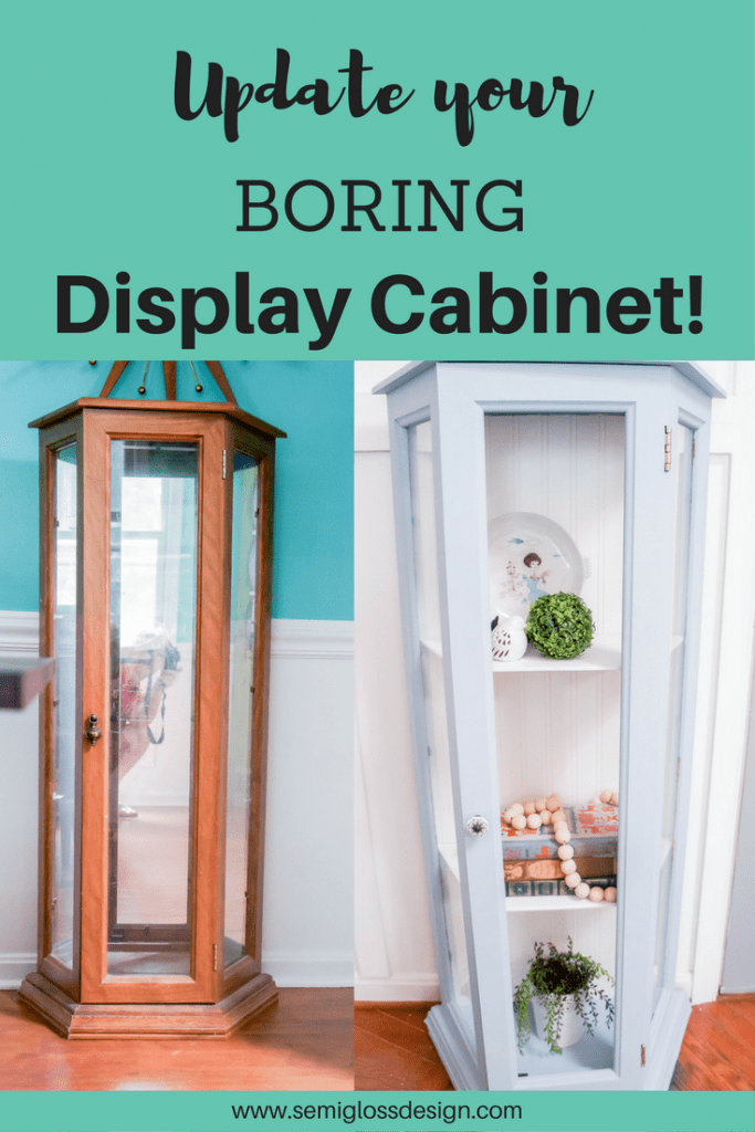 Painted Curio Cabinet Update Your Boring Display Cabinet