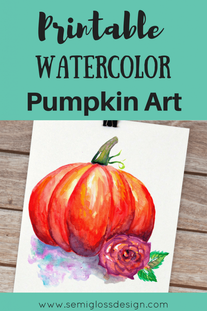 Watercolor pumpkin art