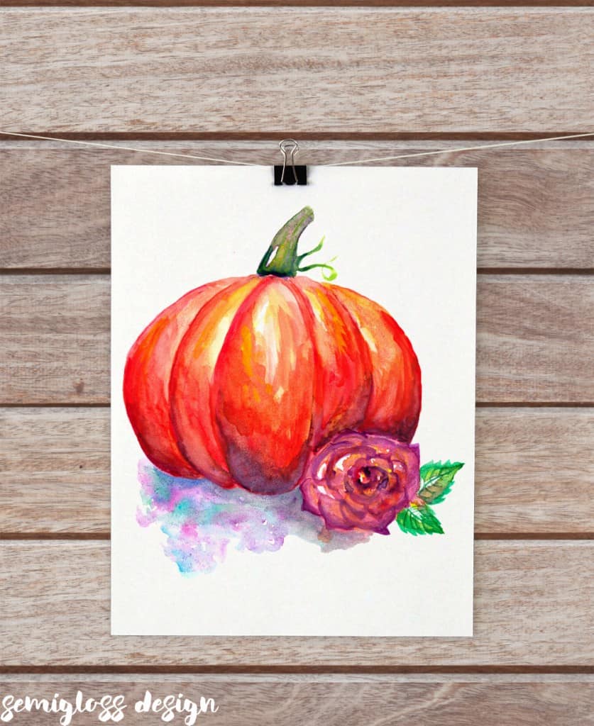 pumpkin watercolor