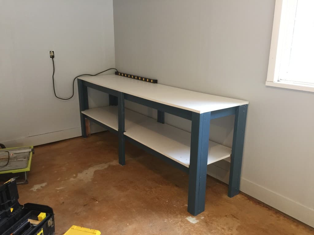 workbench in garage