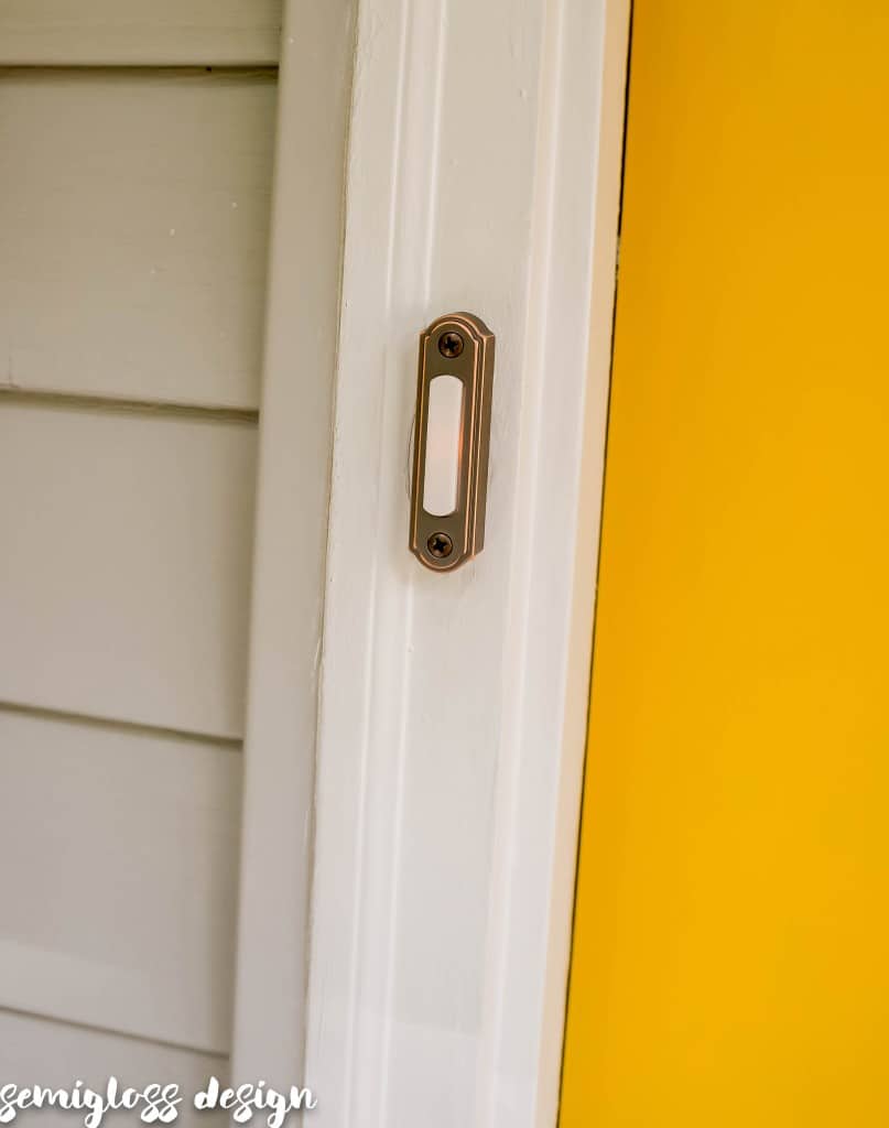 install doorbell button | curb appeal | front porch update | front door update | easy curb appeal