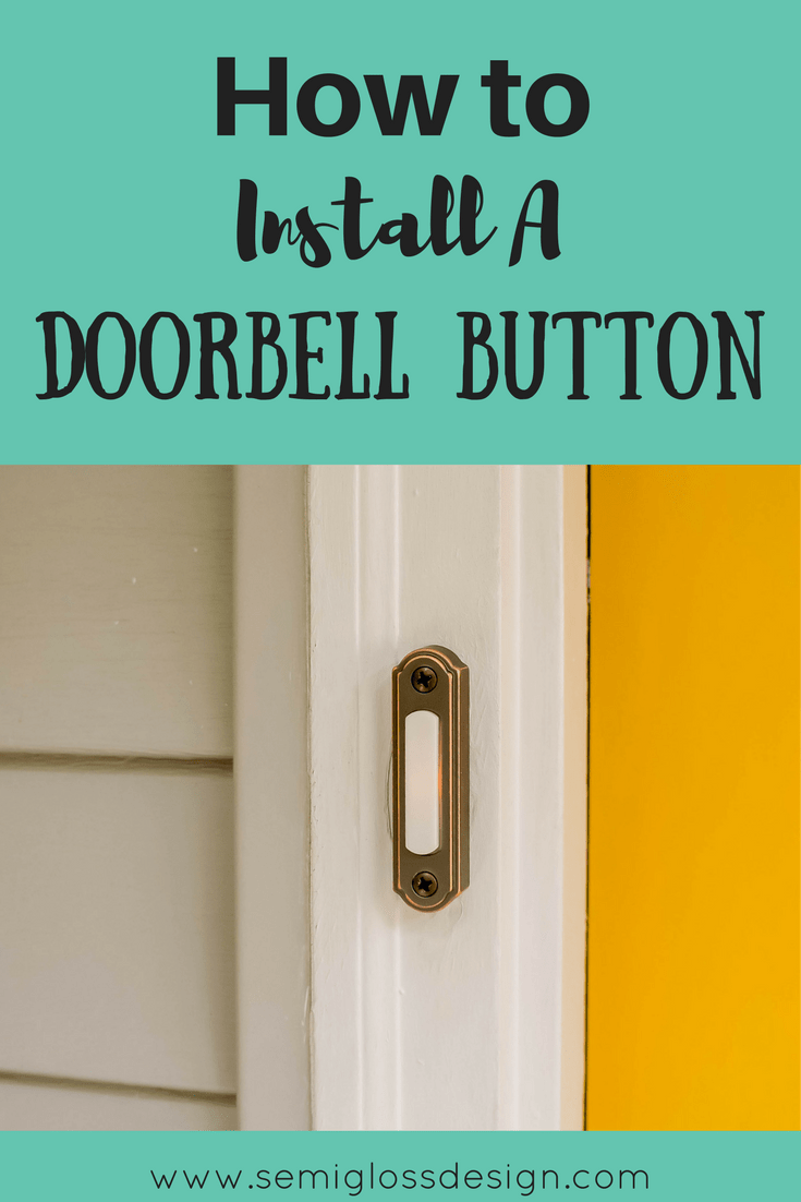 How to install a doorbell button the easy way. In just a few minutes, you can improve your curb appeal with this easy project. 