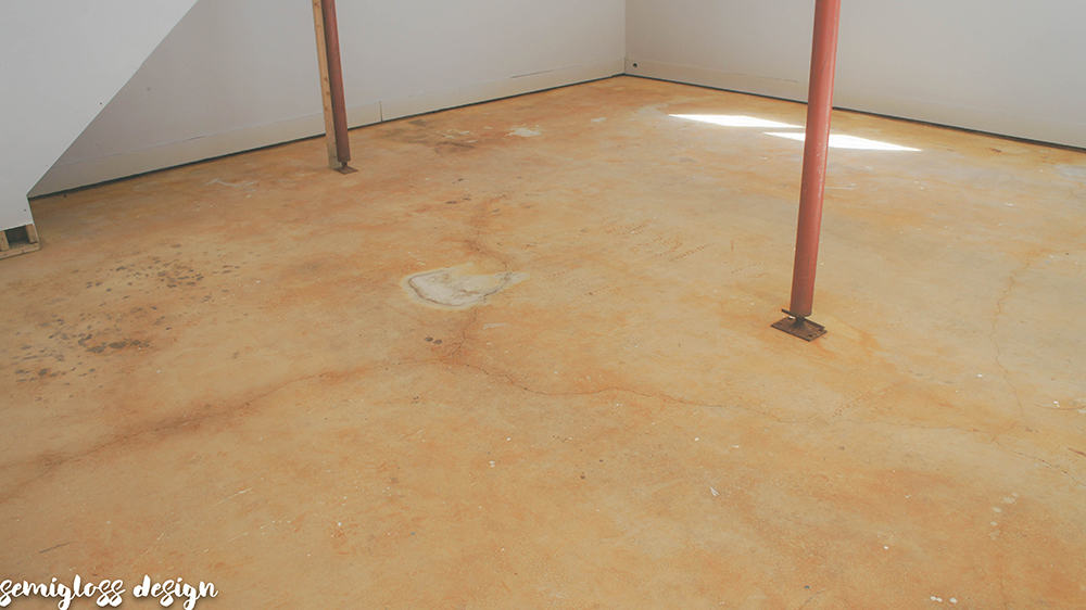 finished stained concrete flooring in garage