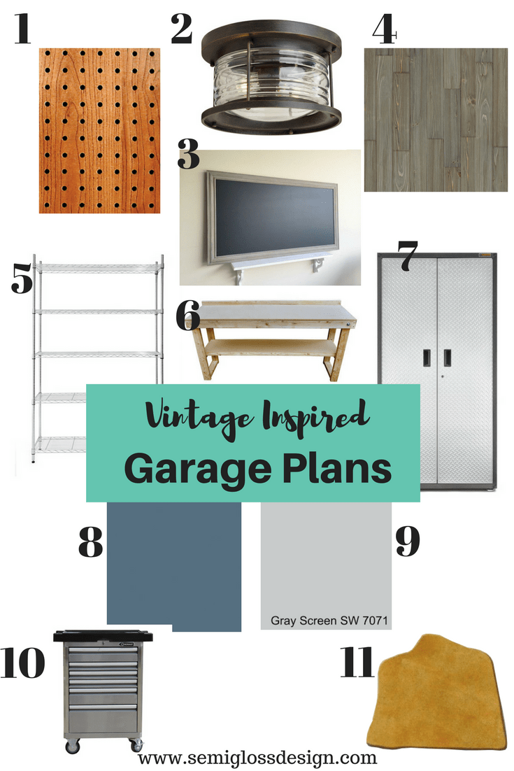 Vintage inspired garage plans for the One Room Challenge. Follow along and see if it's possible to make a garage look good.