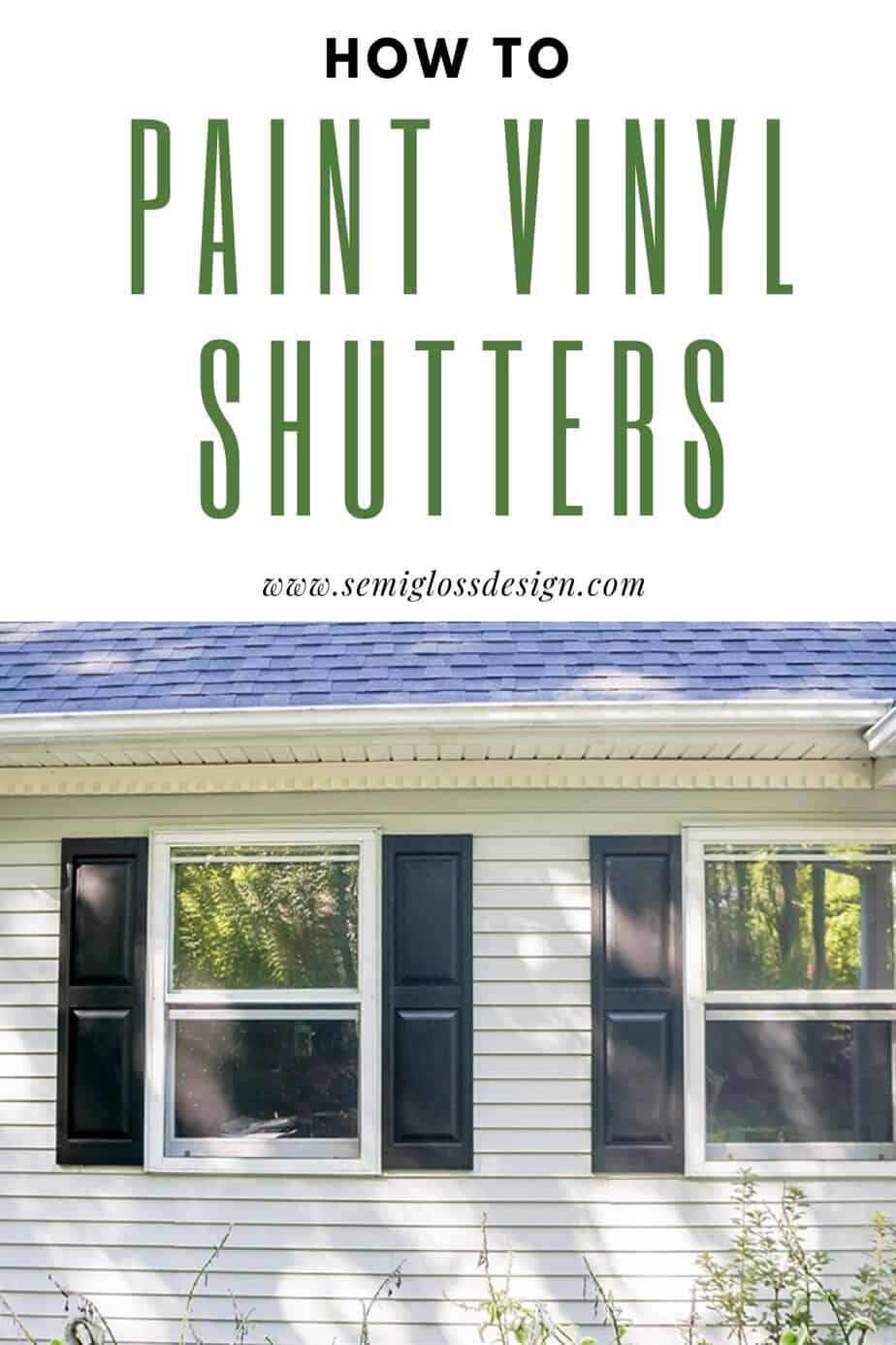 how to paint vinyl shutters