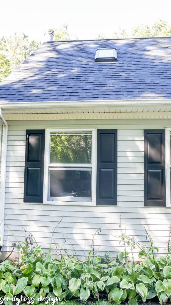 painted black shutters