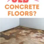 wet stained concrete floor drying