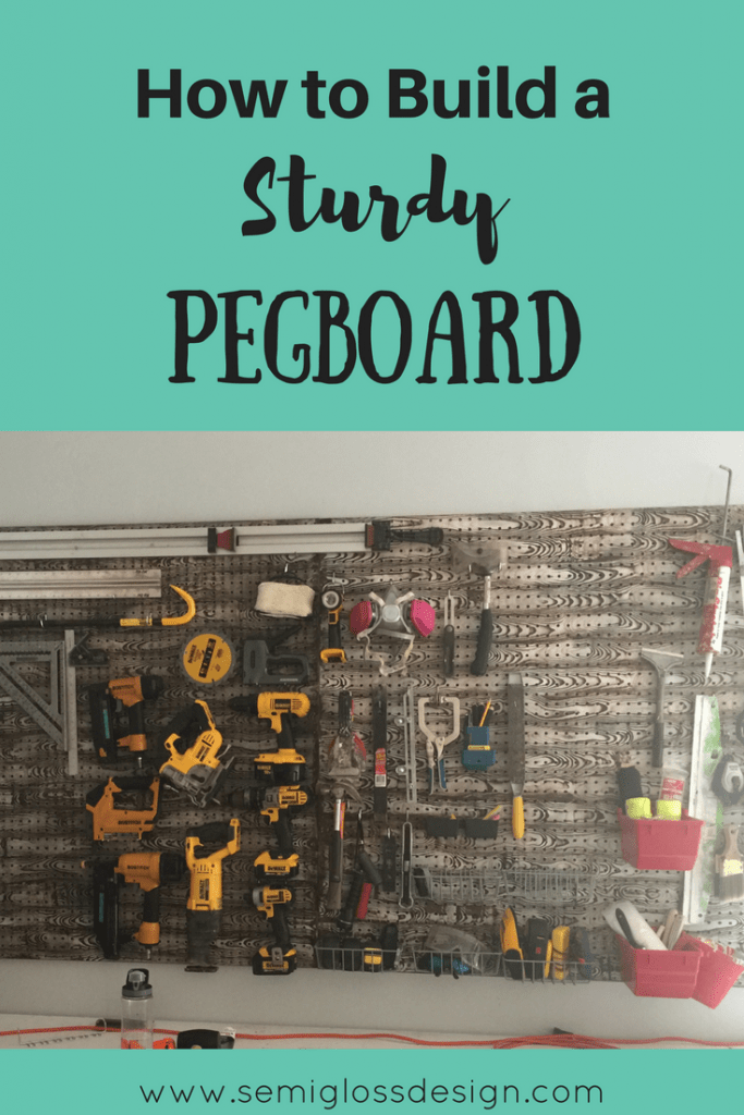 How to hang a pegboard strong enough to hold tools. 