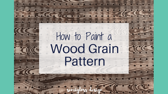 How to Paint A Wood Grain Pattern on Pegboard (or Anything Else)