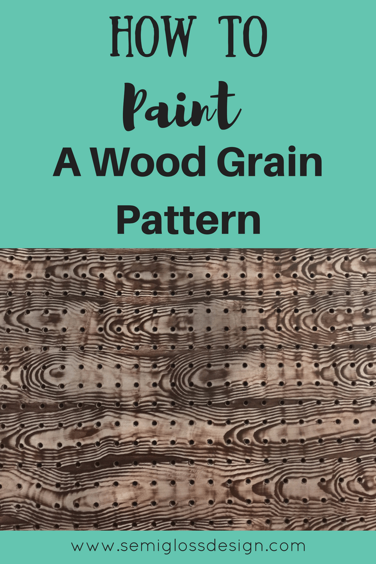 Learn how to paint a wood grain pattern. This faux painting technique is much easier than you would think!