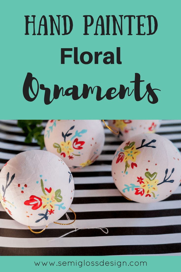 Make your own floral hand painted Christmas ornaments. Don't worry if you're not an artist. This method relies on the brush to do the work and makes you look good!