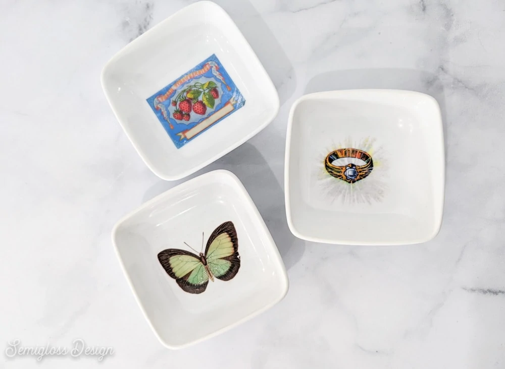 How to Use Waterslide Decal Paper to Make DIY Trinket Dishes