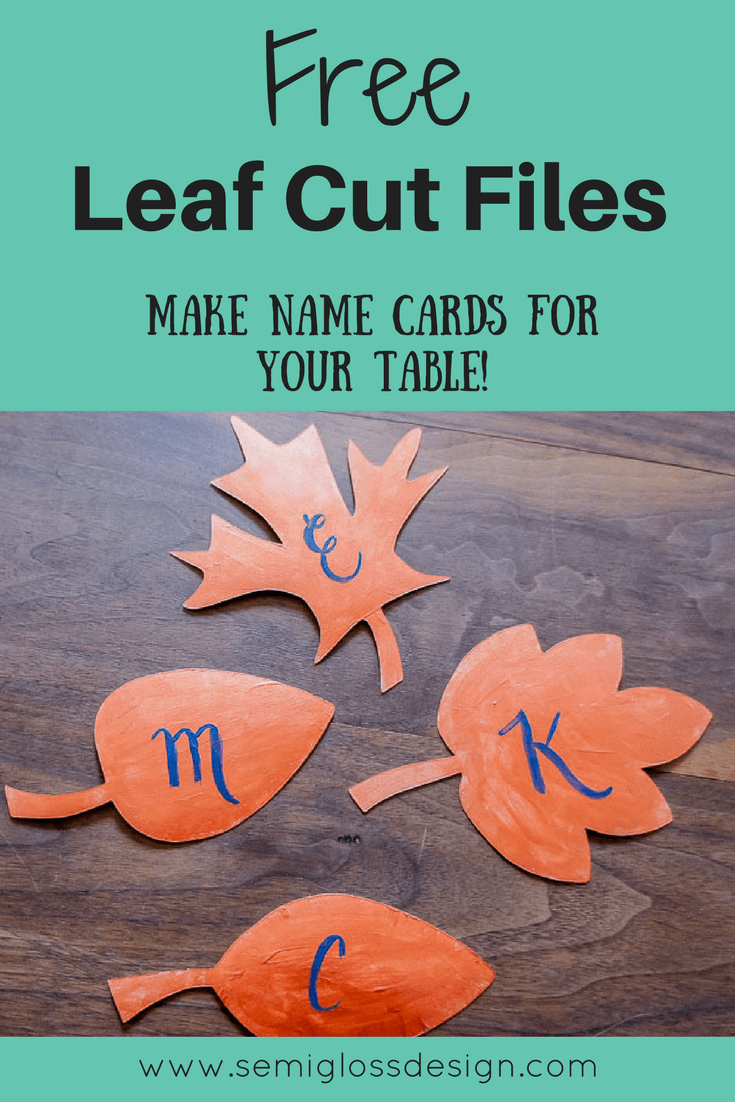 free leaf cut files | autumn cut files | cricut cut files | silhouette cut files | autumn name cards | #decoartprojects #freecutfiles #silhouettecameo #autumntablesetting