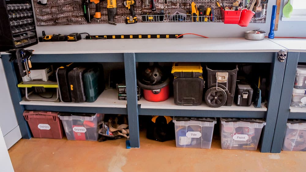 workbench storage in garage