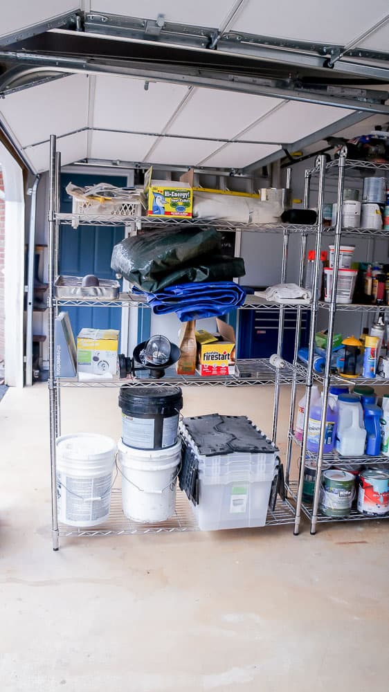 storage shelf in garage