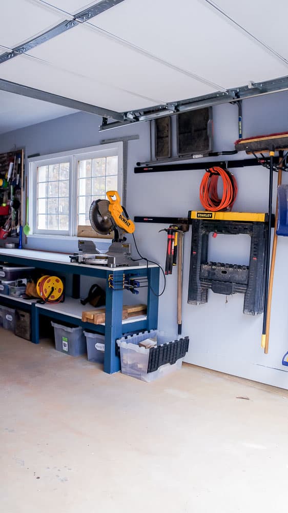 hanging tool storage in garage