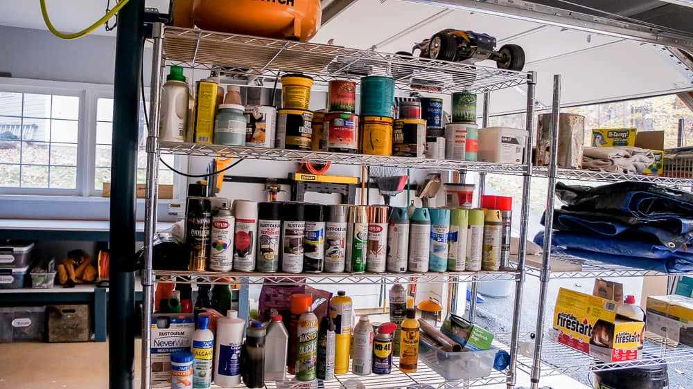 paint storage in garage