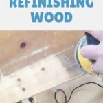 sander removing stain from wood