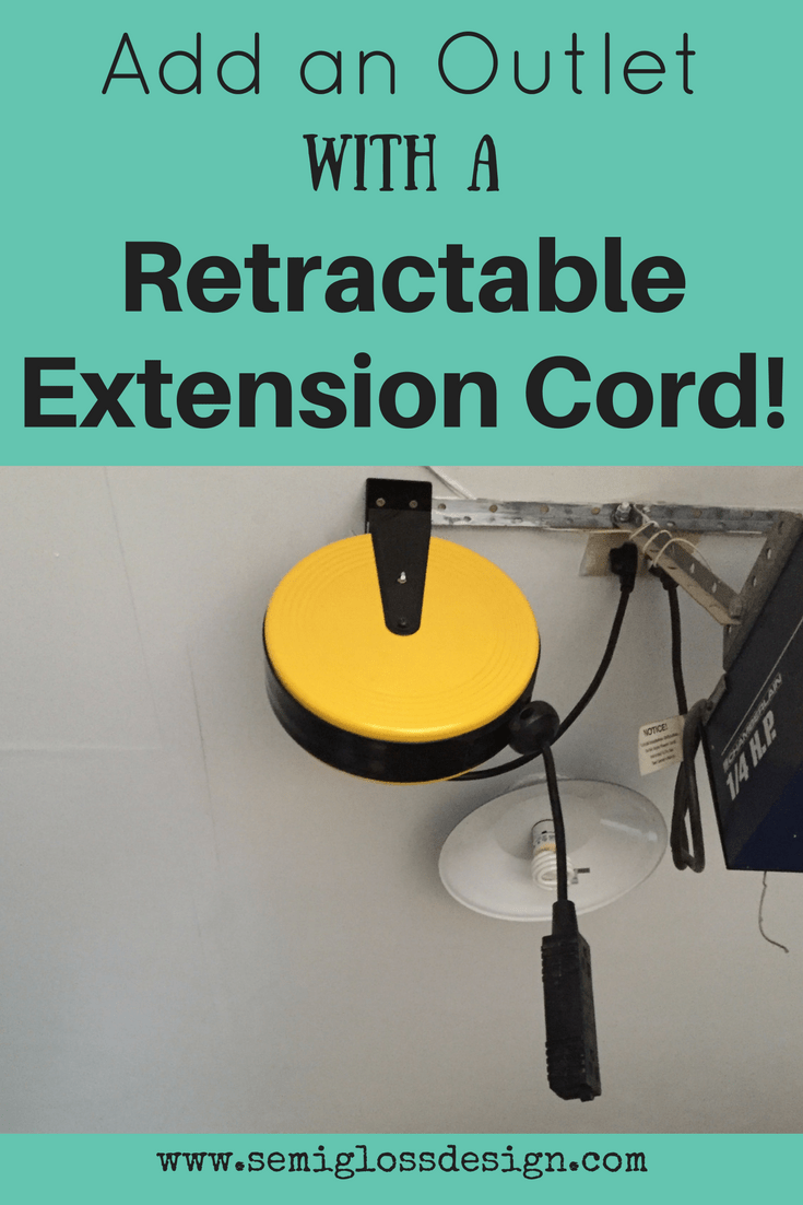 add outlet | retractable extension cord | garage organization | DIY add outlet 