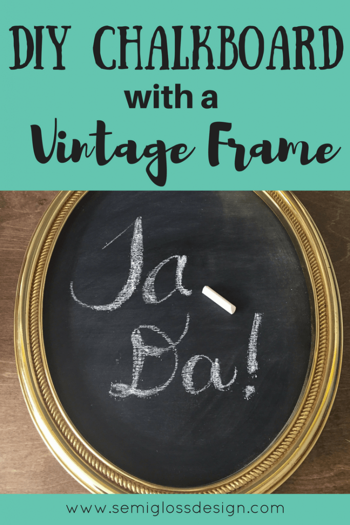 Repurpose old picture frames and make your own DIY chalkboard! This simple DIY decor project is so easy! Make a chalkboard for your home today!