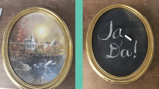 How to Make a DIY Chalkboard with a Vintage Frame