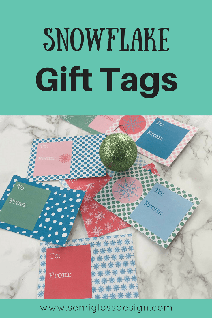 Printable Christmas Gift Tags with Cute Snowflake Patterns