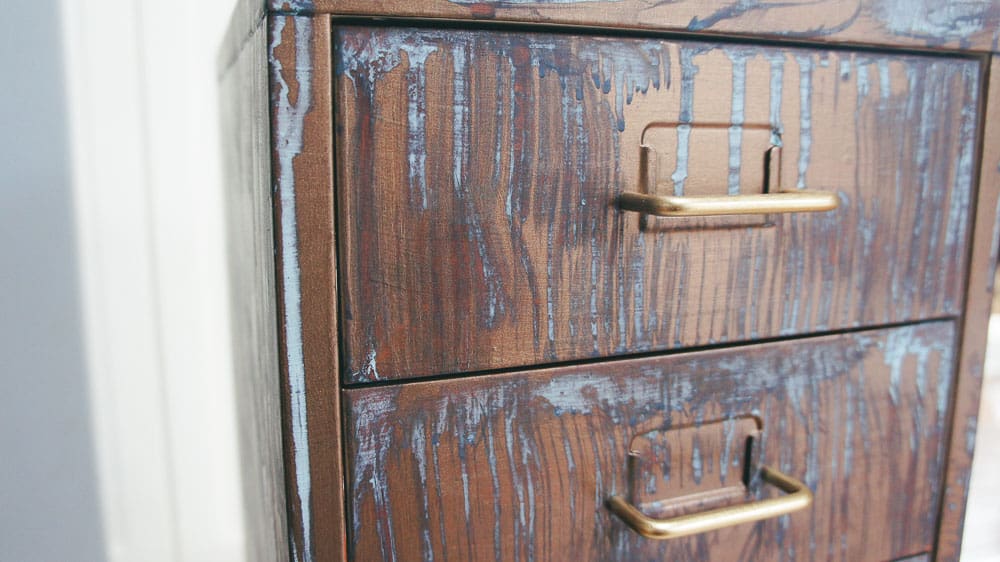 Close up of patina