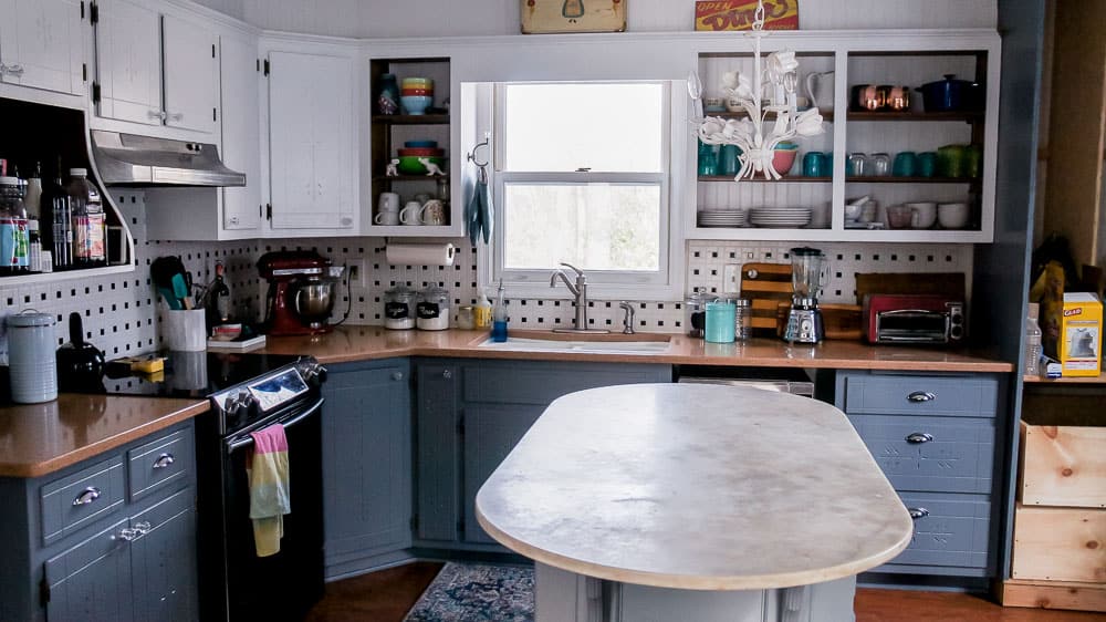 gray bottom kitchen cabinets with white top cabinets