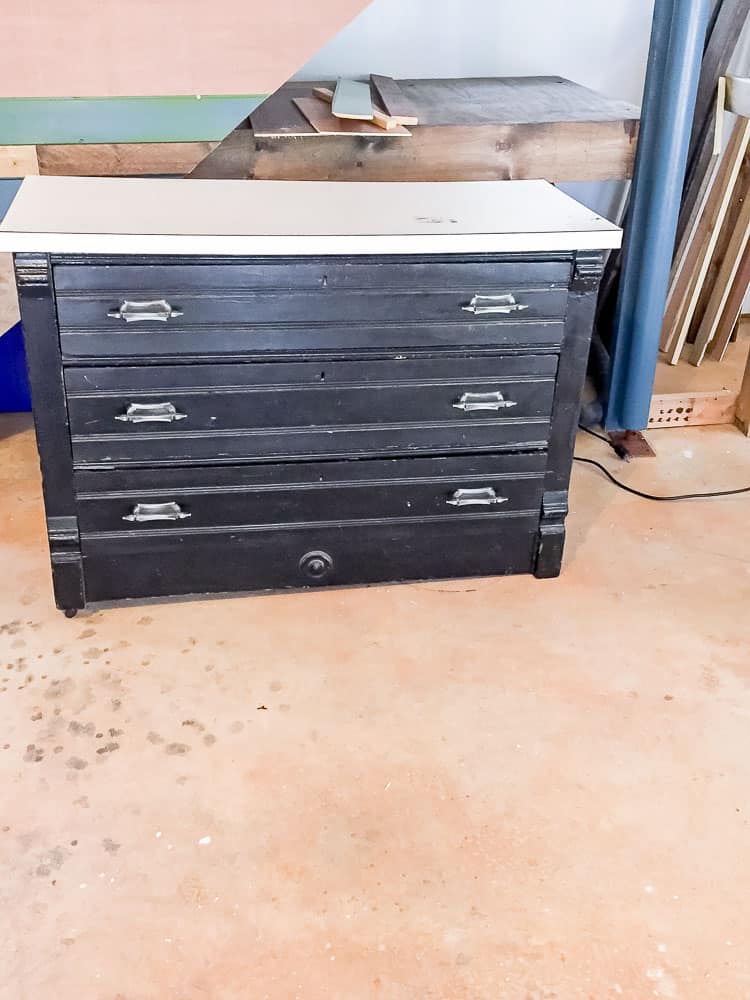 Don't pass up that piece of furniture that has an ugly or missing top! Learn how to build a dresser top! #furnituremakeover #dresser #kregjig #generalfinishes