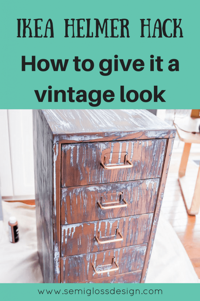 IKEA helmer hack, give it a vintage look