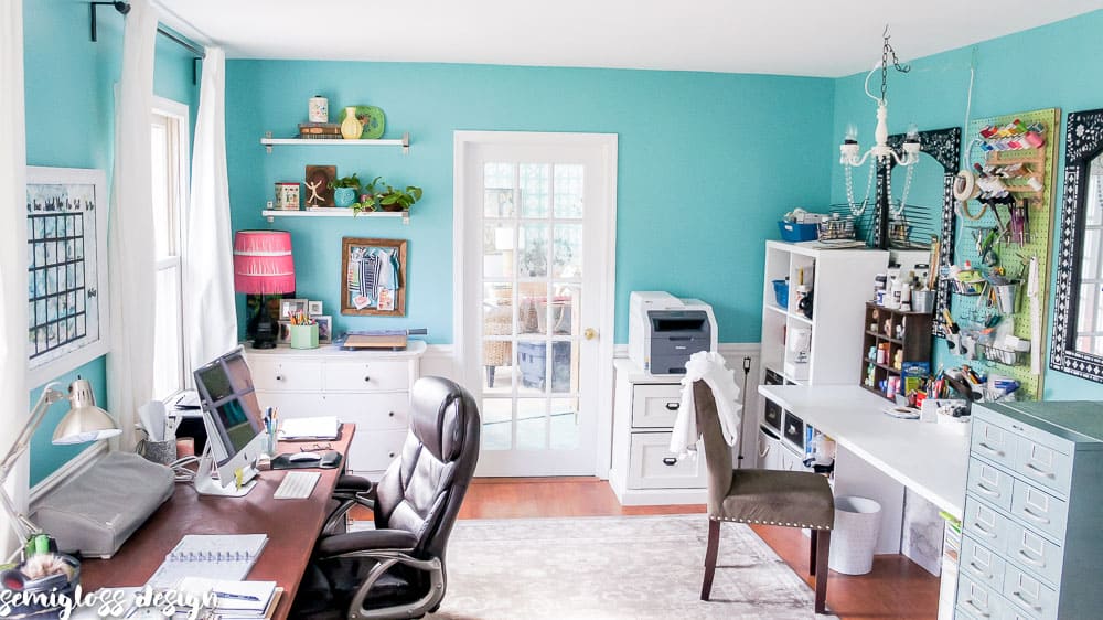 Check out this budget friendly office makeover. #officedecor 