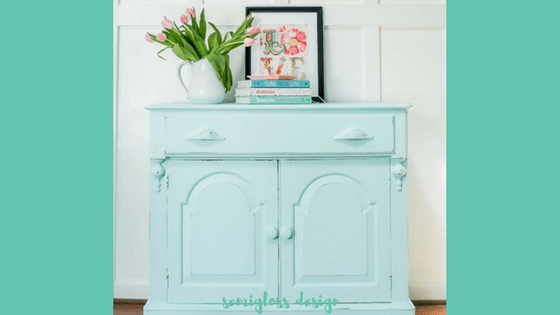 Spring Furniture Makeover: Aqua Credenza