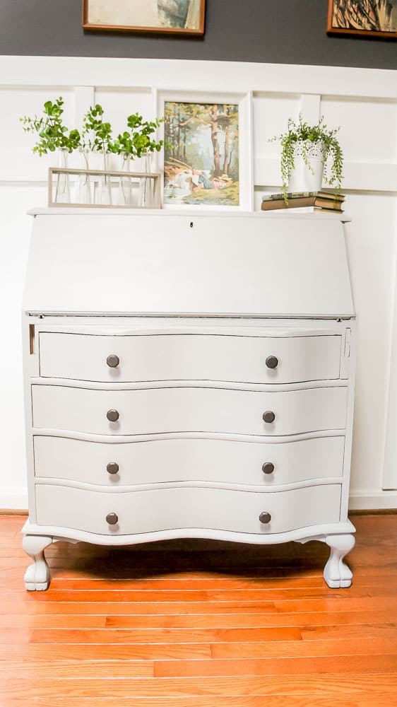 Secretary Desk Makeover Tips From Stuffy To Modern With Paint And