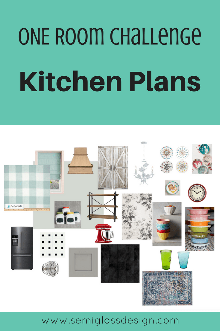 Kitchen plans for the One Room Challenge. A simple update to add function and beauty to my kitchen. 