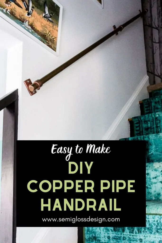 DIY copper pipe handrail