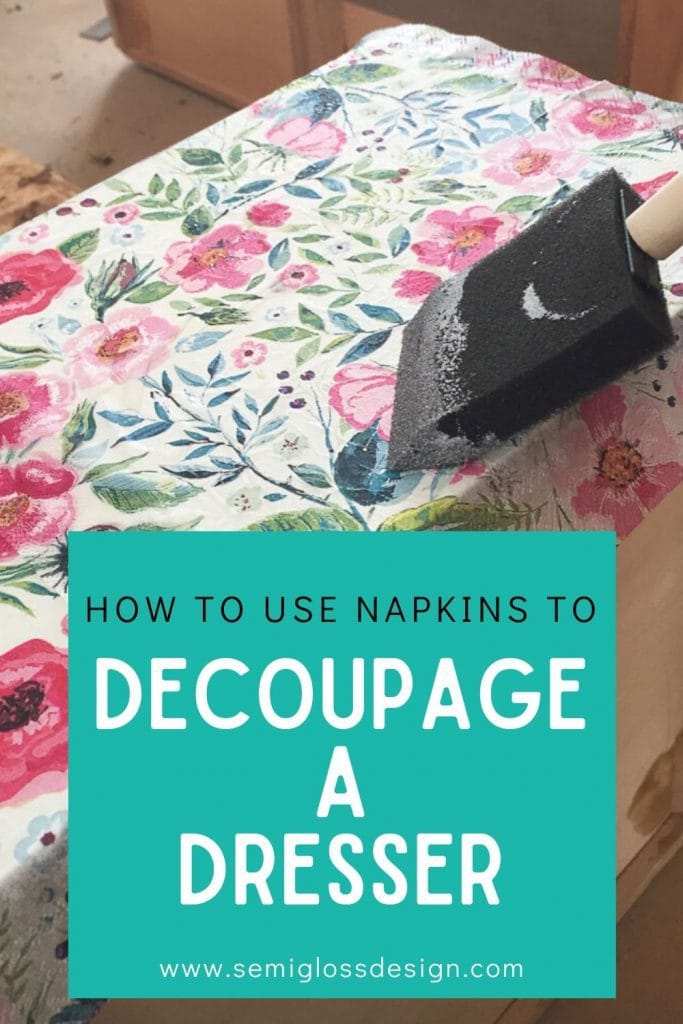 decoupage a dresser