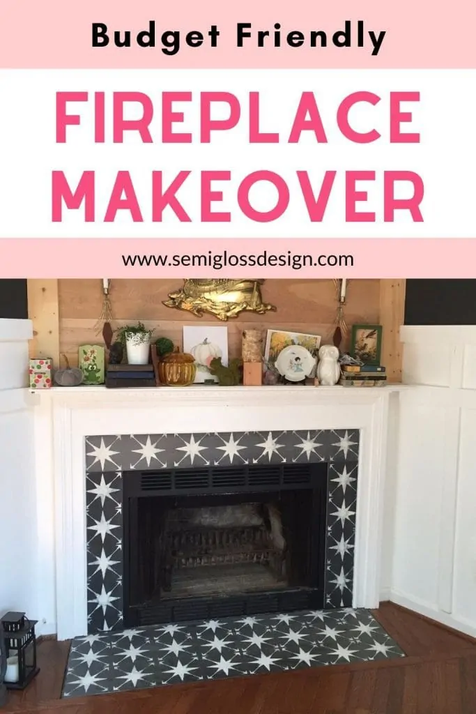 fireplace makeover collage