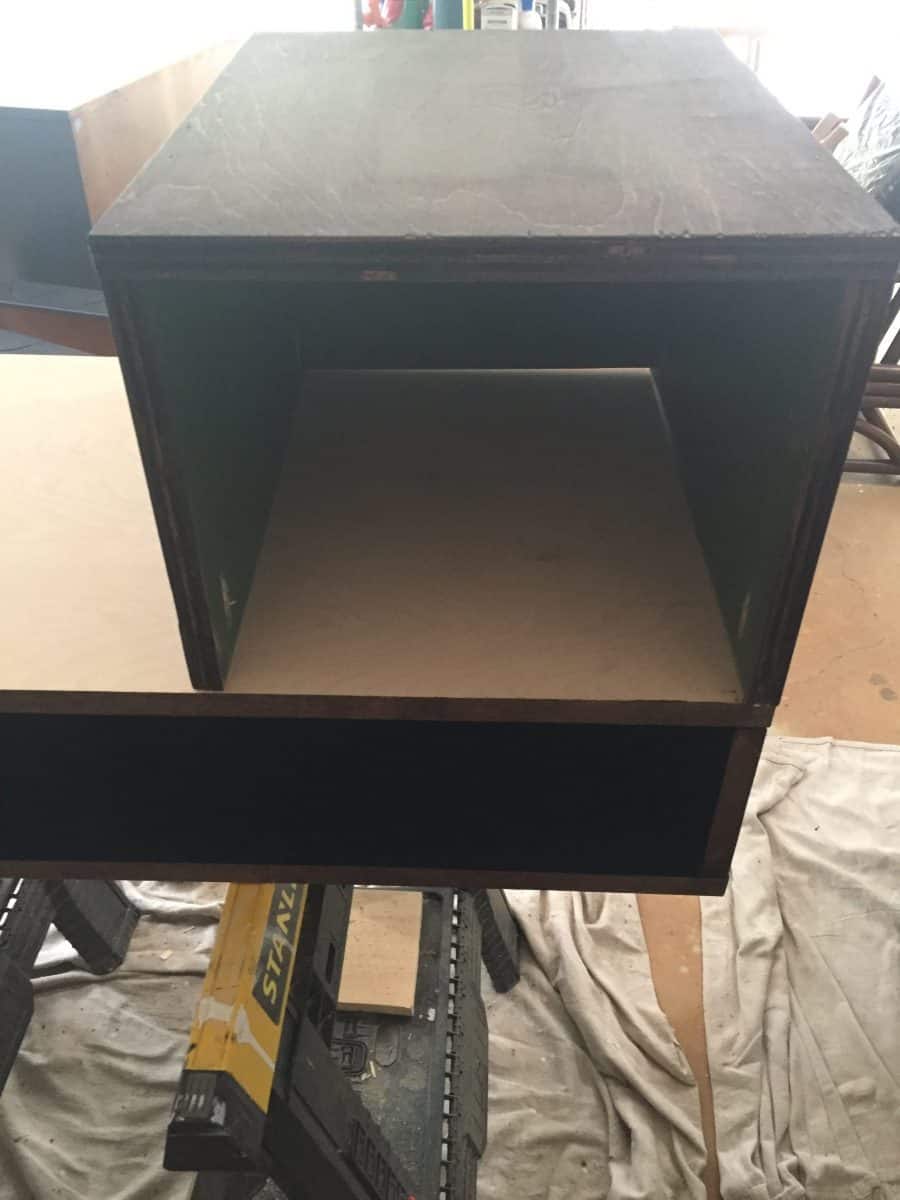 Align smaller cubby with large cubby